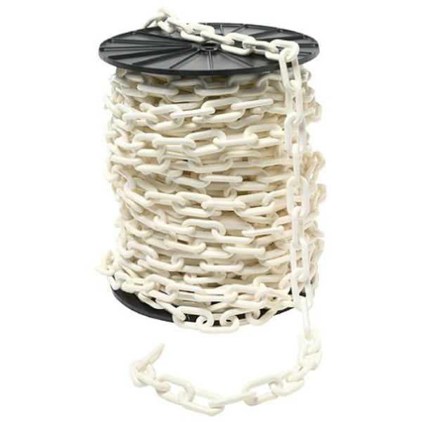 Easy Gardener® 982 White Plastic Reeled Chain, #2, 125'