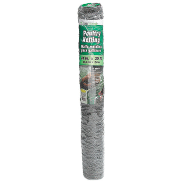 YardGard® 308404B Galvanized Poultry Netting, 20-Gauge, 1" Mesh, 24" x 25'