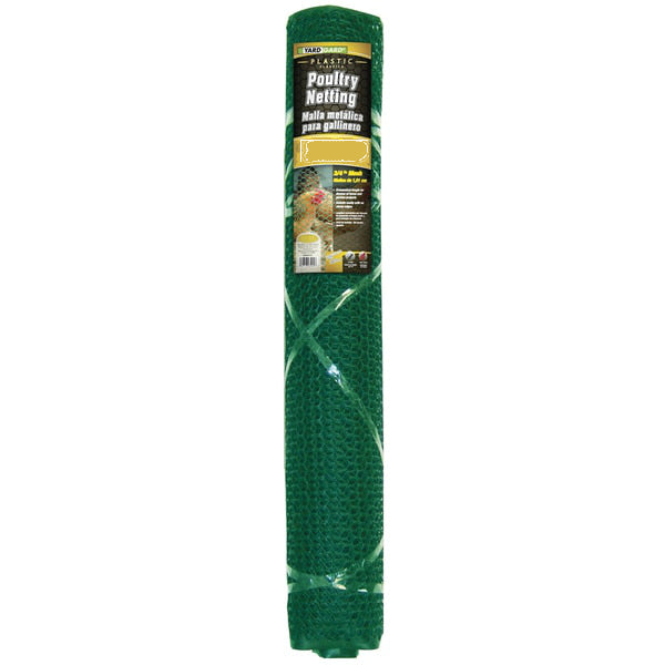 YardGard® 889242A Plastic Poultry Netting, Green, 3/4" Mesh, 2' x 25'