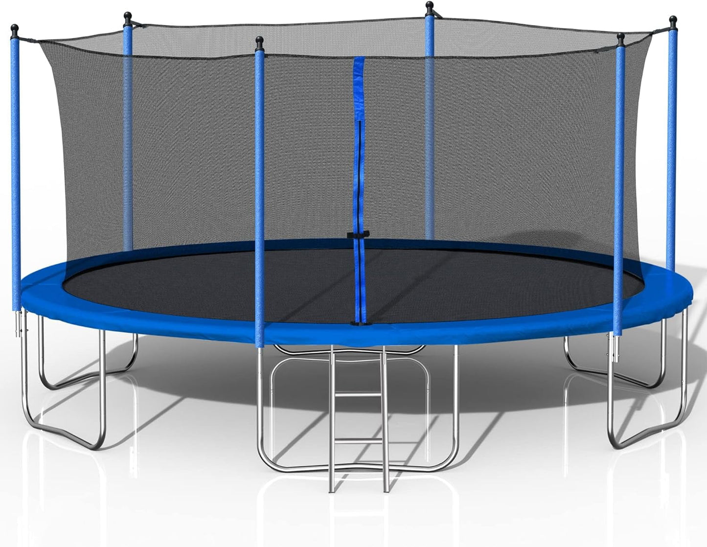 16FT Pumpkin Tranpoline for Adults Kids Tranpoline with Basketball Hoop, Outdoor Recreational Tranpolines, Fully Galvanized Anti-Rust Coating,Recreational Trampolines with Ladder