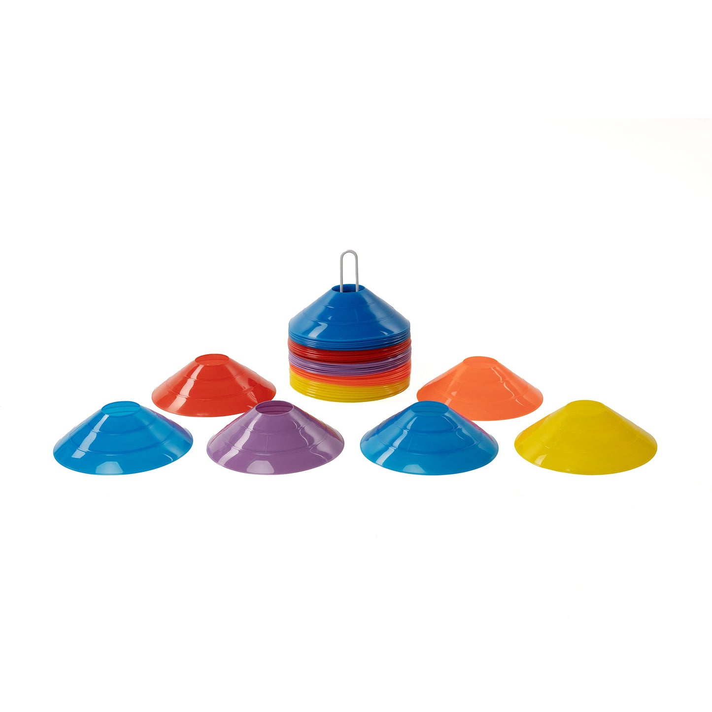 50 Multi-color Field Marker Cones/Discs