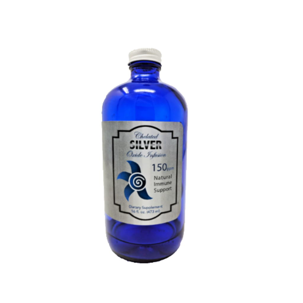 Chelated Silver , 150 ppm , 16 oz