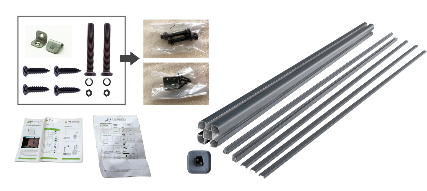 6 Feet Aluminum Fence Post Set