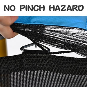 5.5FT Toddler Trampoline, Indoor & Outdoor Playset, Kids Trampoline, Safe Mini Trampoline with Safety Enclosure Net, Gifts for Birthday Boys and Girls, Basketball Hoop and Ball Included, Blue