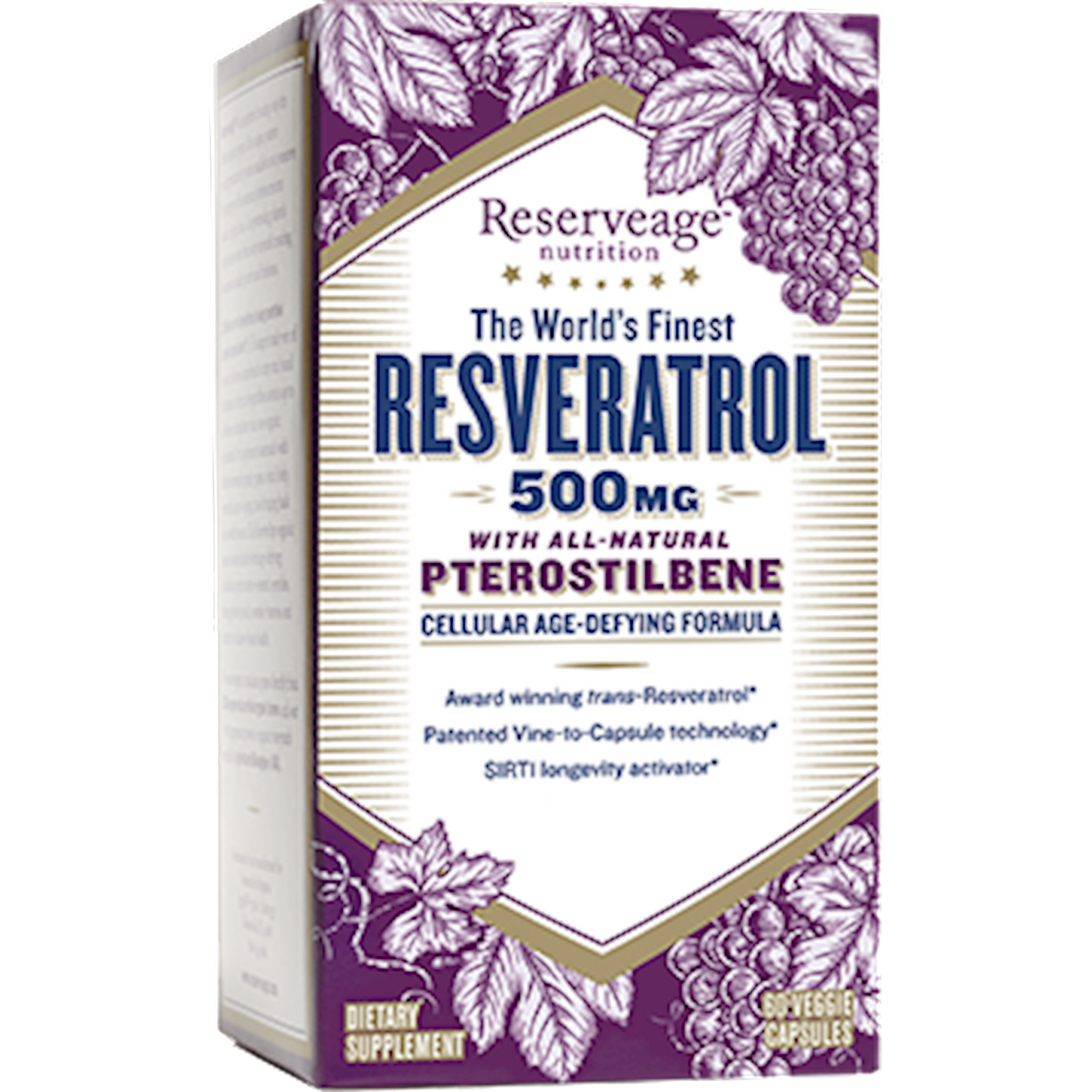 Resveratrol, w/Ptero, 500mg