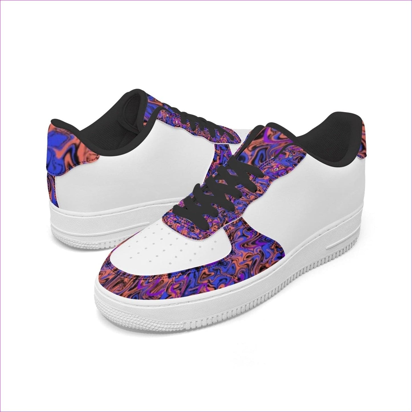 Black - Trip Low-Top Leather Sports Sneakers - unisex basketball shoes at TFC&H Co.