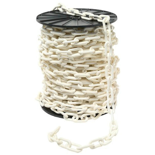 Easy Gardener® 982 White Plastic Reeled Chain, #2, 125'
