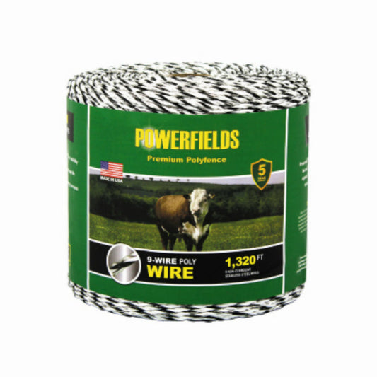 Powerfields EW936-1320 Premium Polywire with 9-Stainless Steel Wire, 1320'