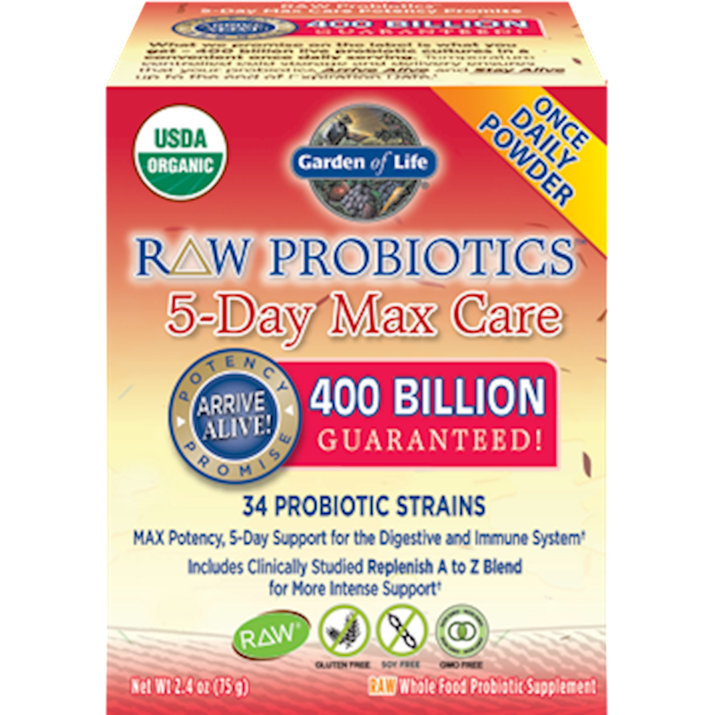 RAW Probiotics 5 Day Max Care