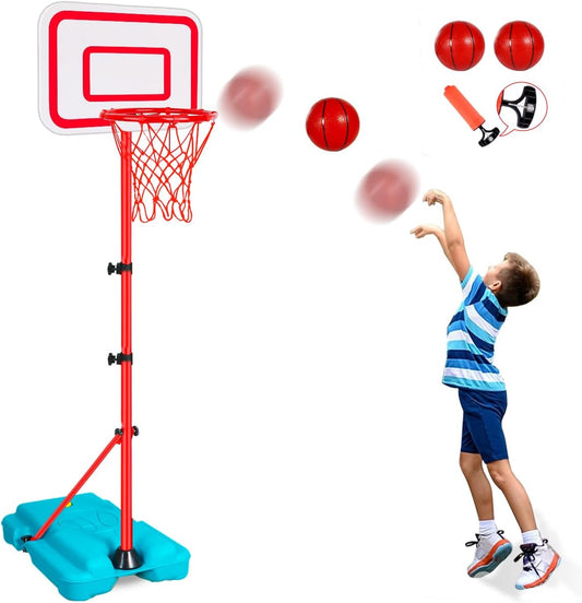 Toddler Basketball Hoop for Kids Boys Girls Portable Basketball Goals Indoor Outdoor Play Outside Backyard Toys for 2 3 4 5 6 Year Old Birthday Gift