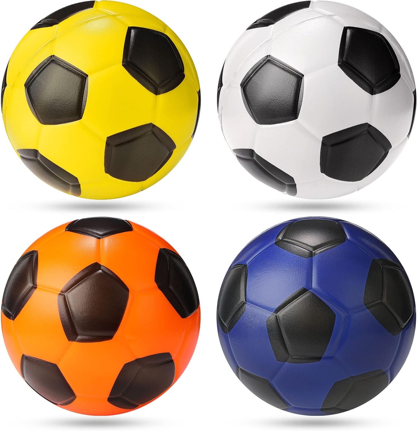 Jerify 4 Pcs Sports Foam Mini Soccer Ball 6.5 Inch Soft Soccer Foam Ball for Kids Teens Adults Indoor Practice and Backyard Play Beach Swimming Pool Mini Balls Sport Sensory Stress Gift