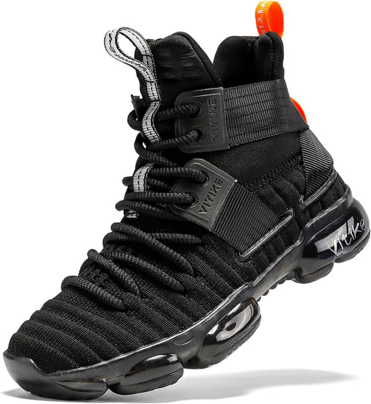 VITUOFLY Kids Basketball Shoes Boys Air Cushion Sneakers Girls Mid Top School Training Shoes Non-Slip Outdoor Sports Shoes Comfortable Boys Running Shoes Durable Little Kid/Big Kid