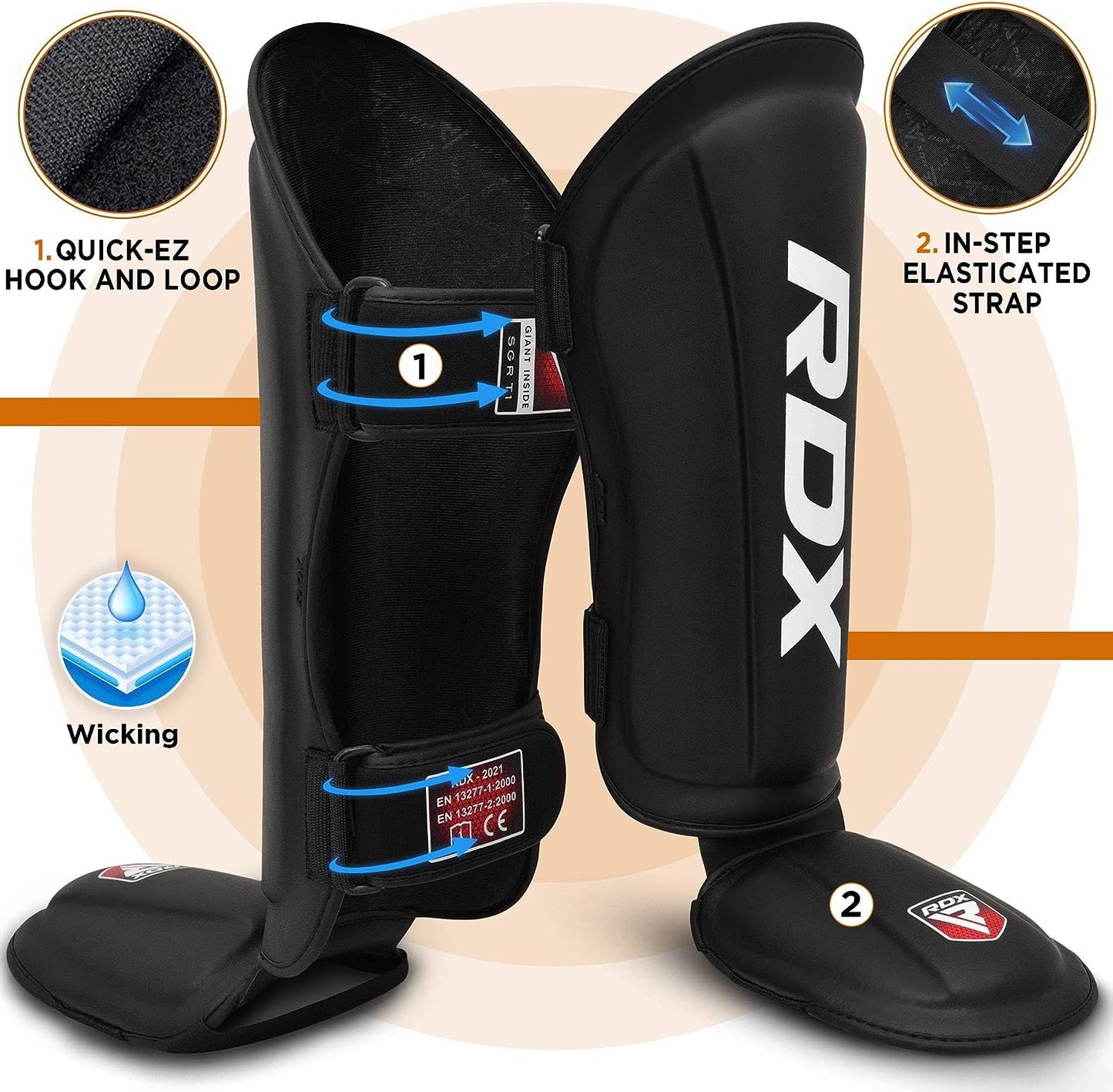RDX T1 Leather Shin Instep Guards