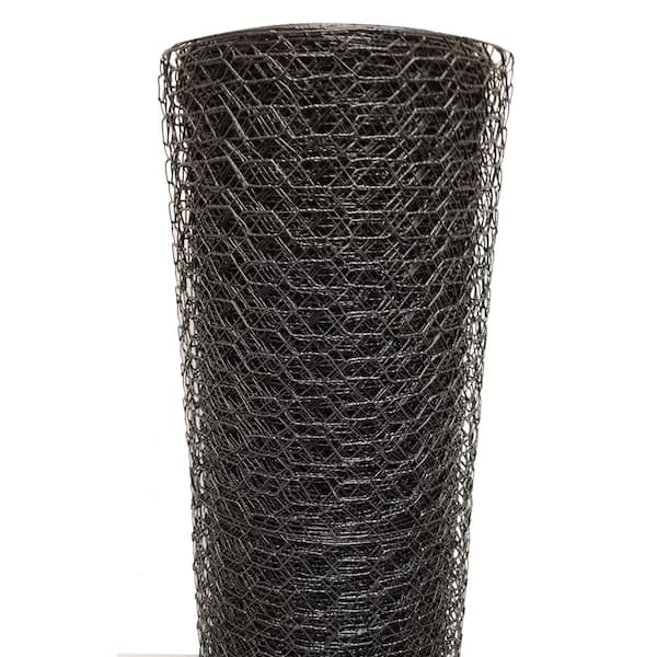Black Poultry Netting Vinyl Coated 1 in. x 1-1/2 ft. x 150 ft.