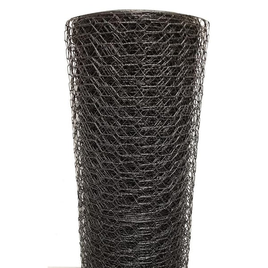 Black Poultry Netting Vinyl Coated 1 in. x 1-1/2 ft. x 150 ft.