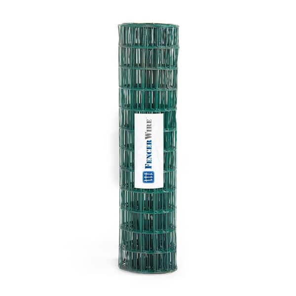 Wire Fence Welded with Mesh Size 3 in. x 2 in. Green PVC Coated