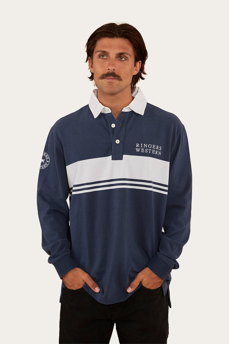 Edmonton Mens Rugby Jersey - Navy/White