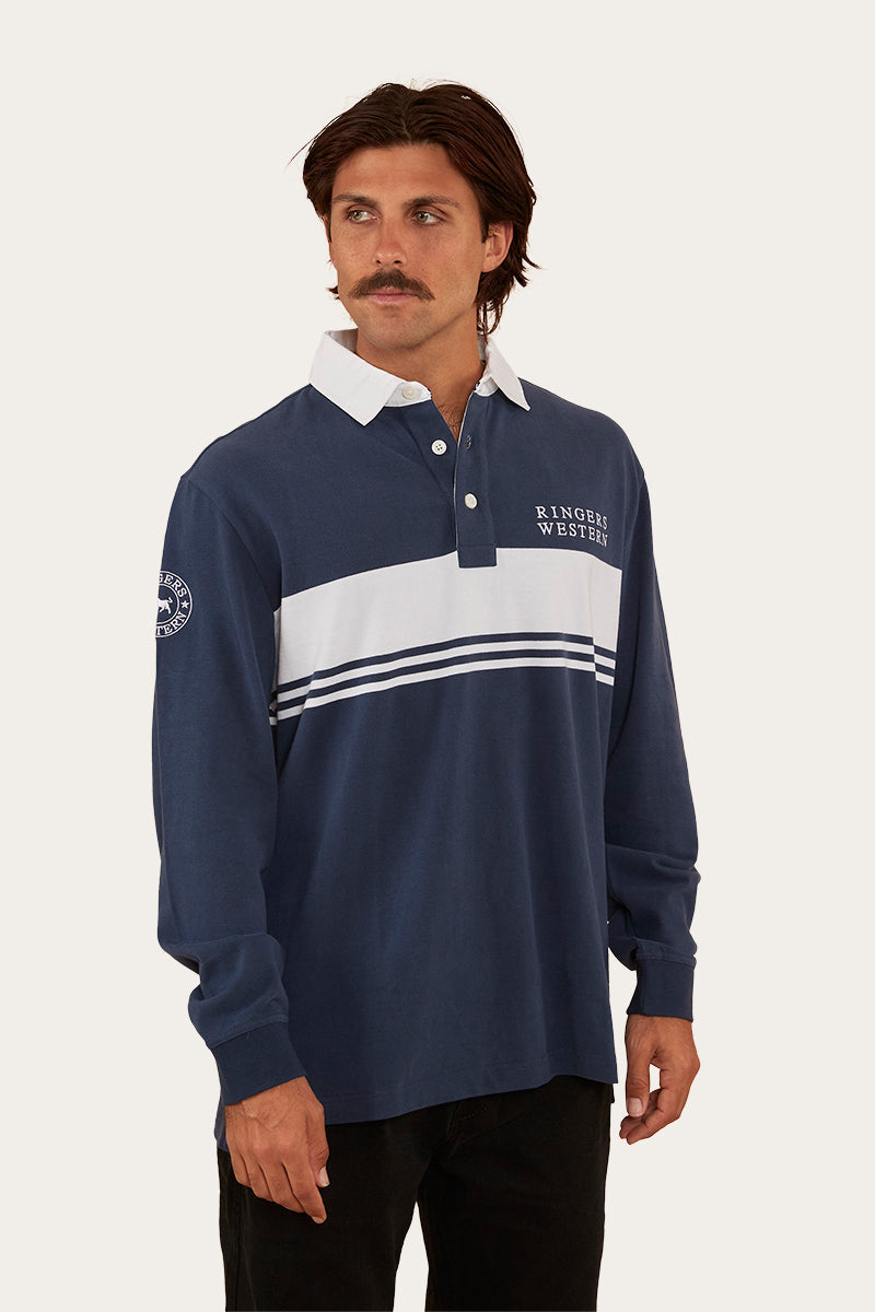 Edmonton Mens Rugby Jersey - Navy/White