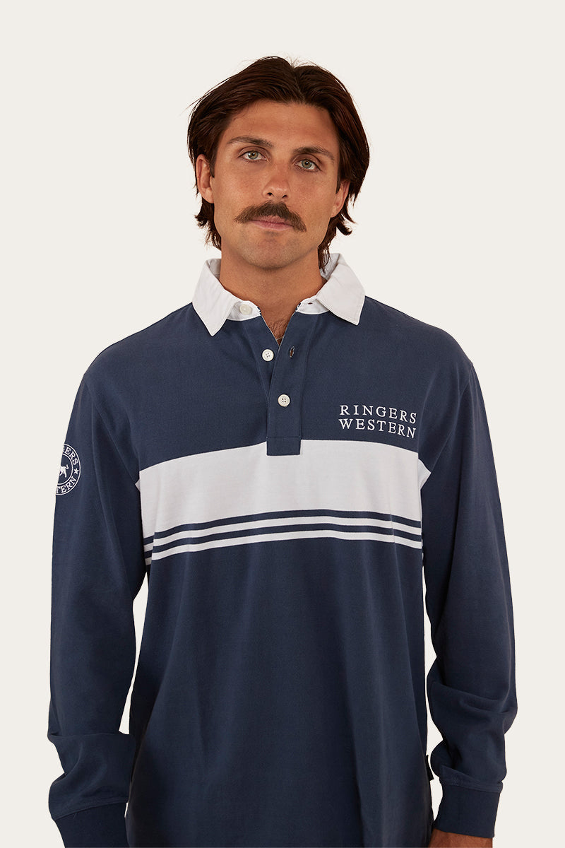 Edmonton Mens Rugby Jersey - Navy/White