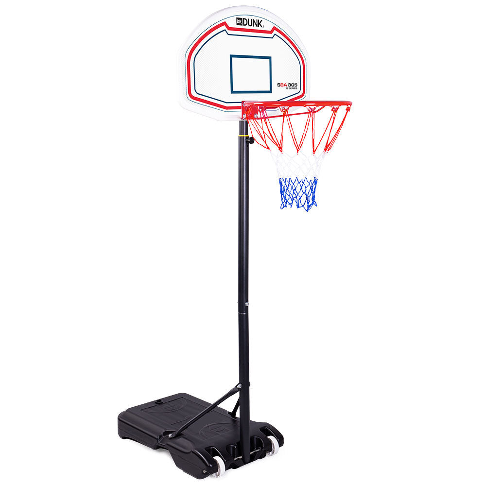 DrDunk Basketball Hoop Stand System Kids Height Adjustable Portable Net Ring