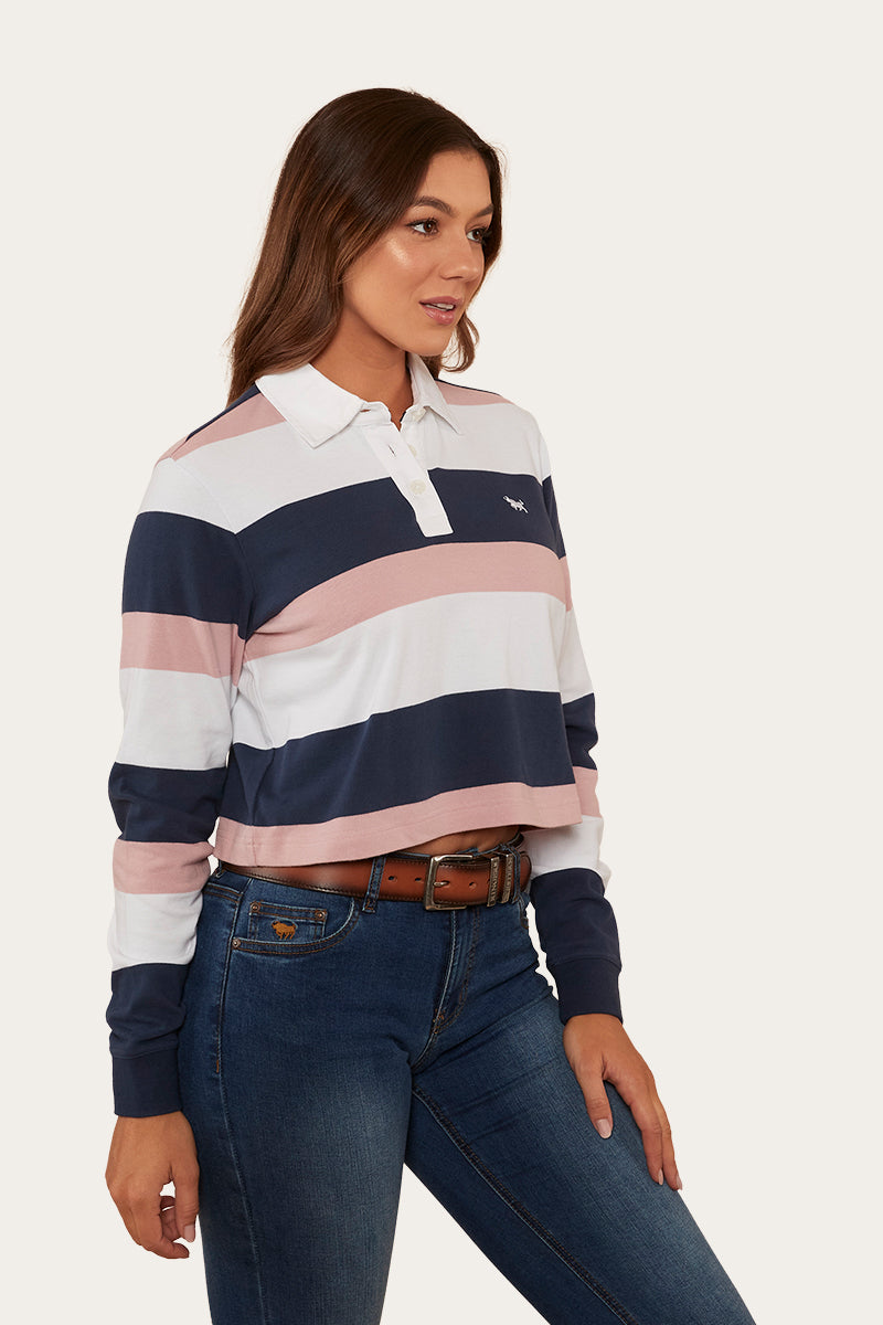 Meredith Womens Rugby Jersey - Rosey Pink