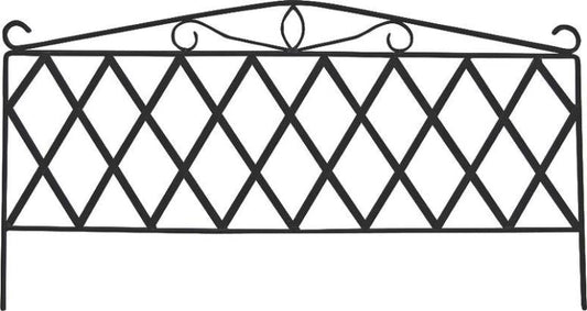 Mintcraft GF-3179 Black Garden Fence, 15-3/4"H x 29-1/2"W