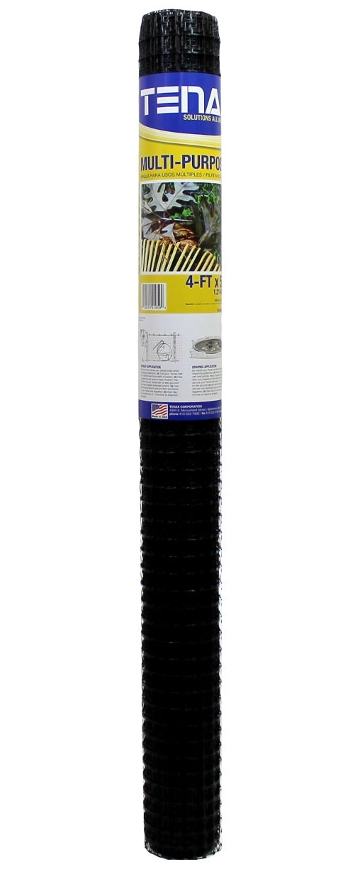Tenax 2A090059 Multi-Purpose Net, 4&#039; X 50&#039;, Black
