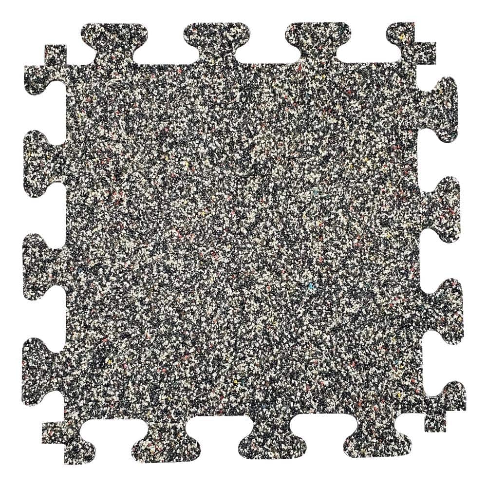 18 in. x 18 in. Rubber Gym/Exercise Flooring Tiles (14.32 sq. ft.) (6-Pack) - $25