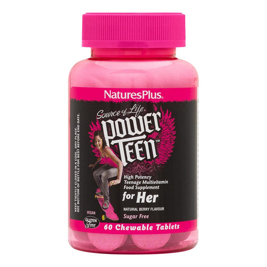 Natures Plus Power Teen For Her 60 Chewable Tablets