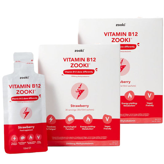 Zooki Vitamin B12 Strawberry Duo Bundle 30s x 2
